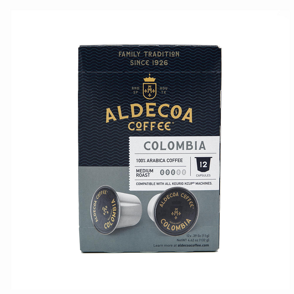 Aldecoa Colombia Medium Roast Single Serve Coffee Capsules, 12 ct