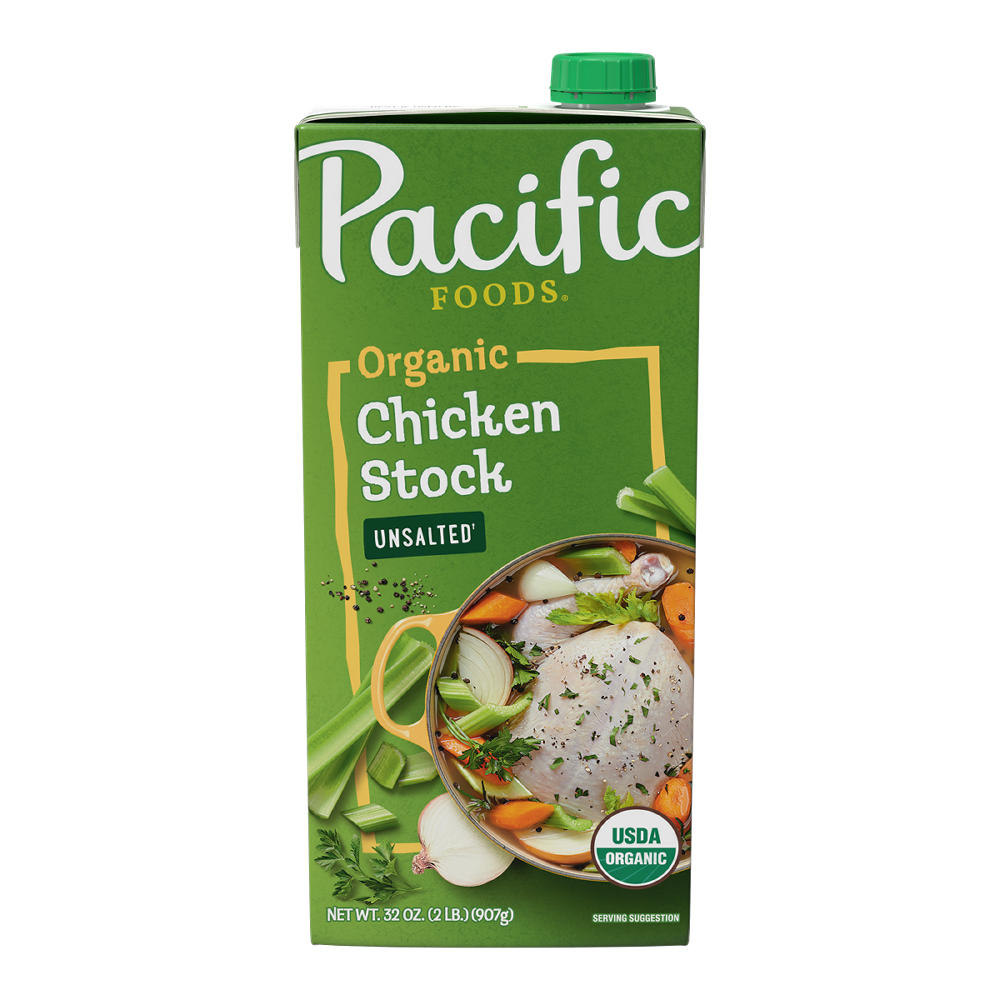 Pacific Foods Organic Unsalted Chicken Stock, 32 oz