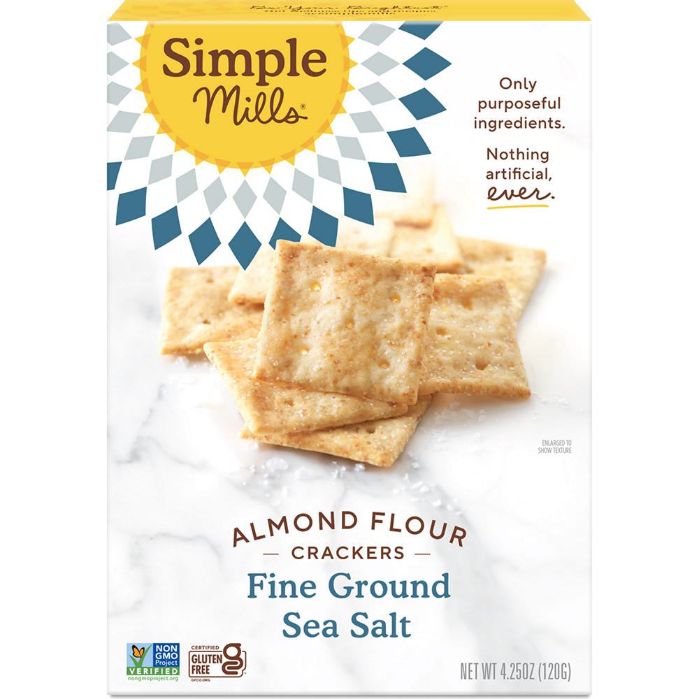 Simple Mills Almond Flour Fine Ground & Sea Salt Crackers, 4.25 oz