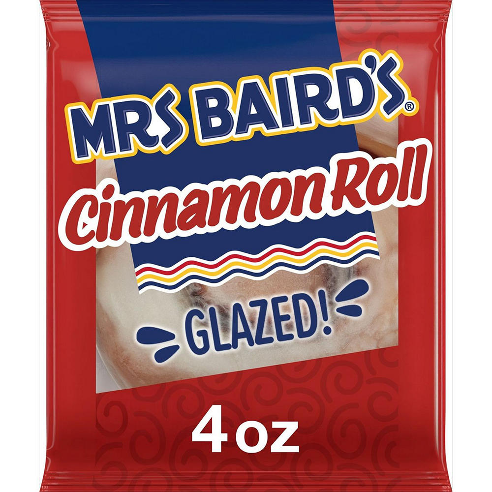 Mrs Baird's Glazed! Cinnamon Roll, 4 oz