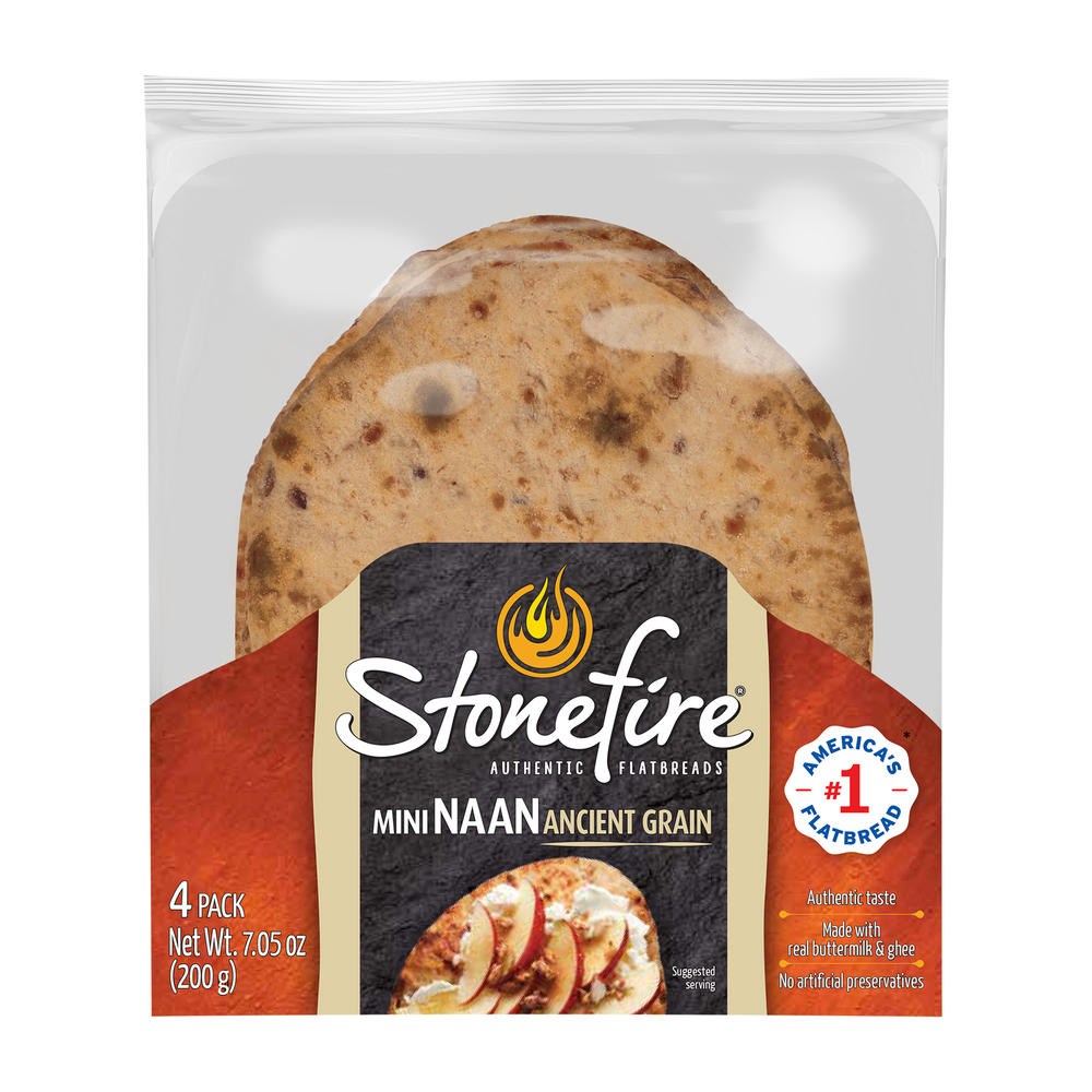 Stonefire Mini Naan Flatbread - Ancient Grain, 4 ct