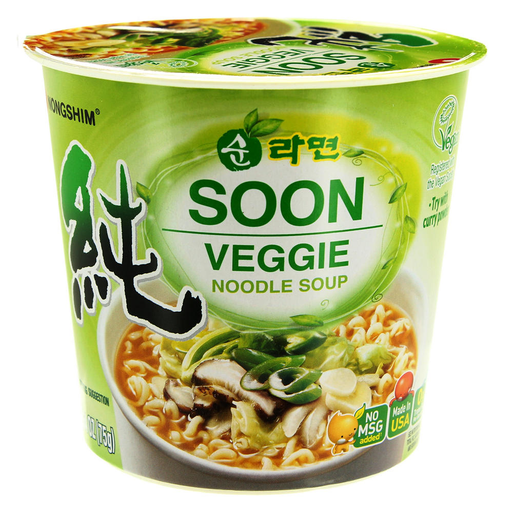 Nongshim Soon Veggie Noodle Soup Cup, 2.64 oz