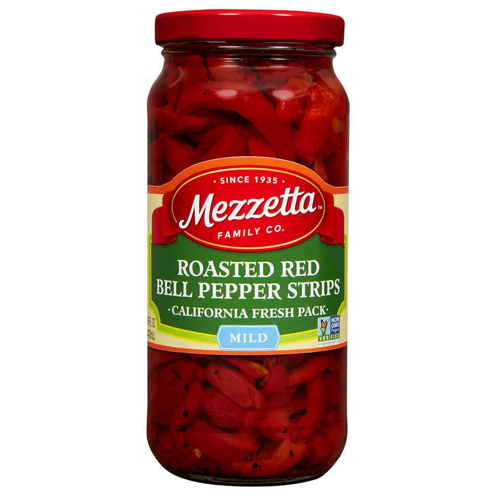 Mezzetta Roasted Bell Peppers Strips Mild, 16 oz