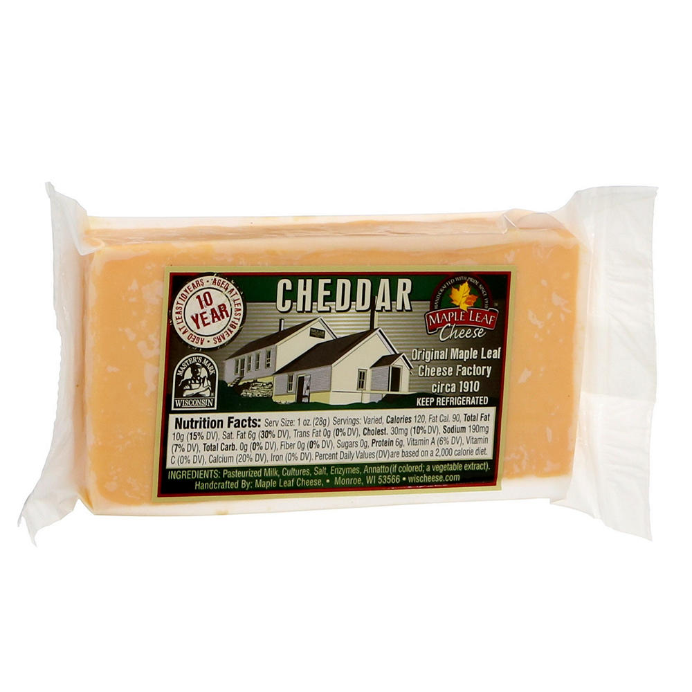 Maple Leaf Cheese Ten Year Old Cheddar, Avg. 0.6 lb