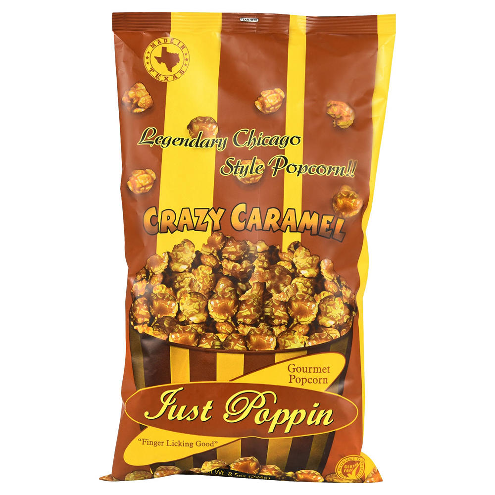 Just Poppin Gourmet Popcorn - Crazy Caramel, 8.5 oz