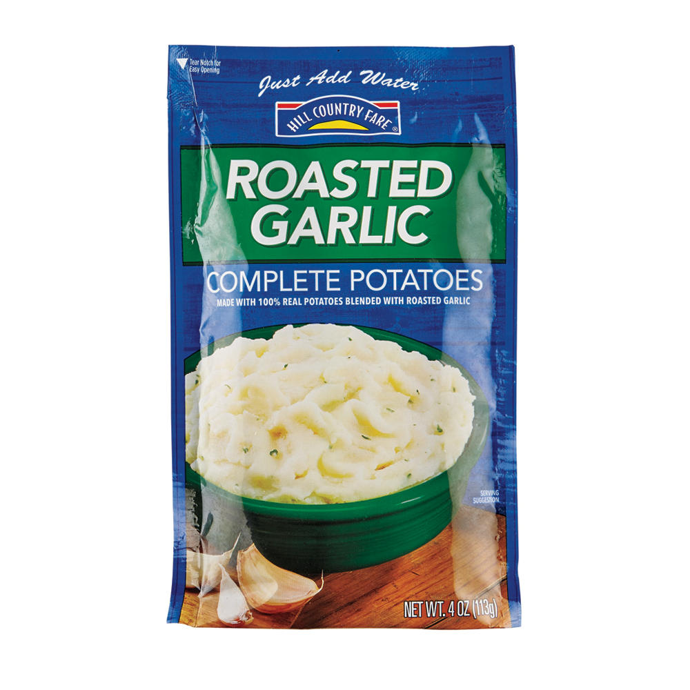 Hill Country Fare Roasted Garlic Complete Potatoes, 4 oz