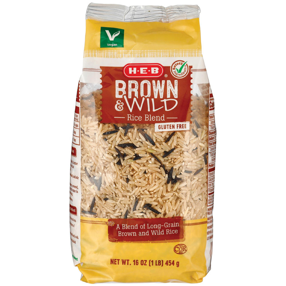 H-E-B Long Grain Brown & Wild Rice Blend, 1 lb