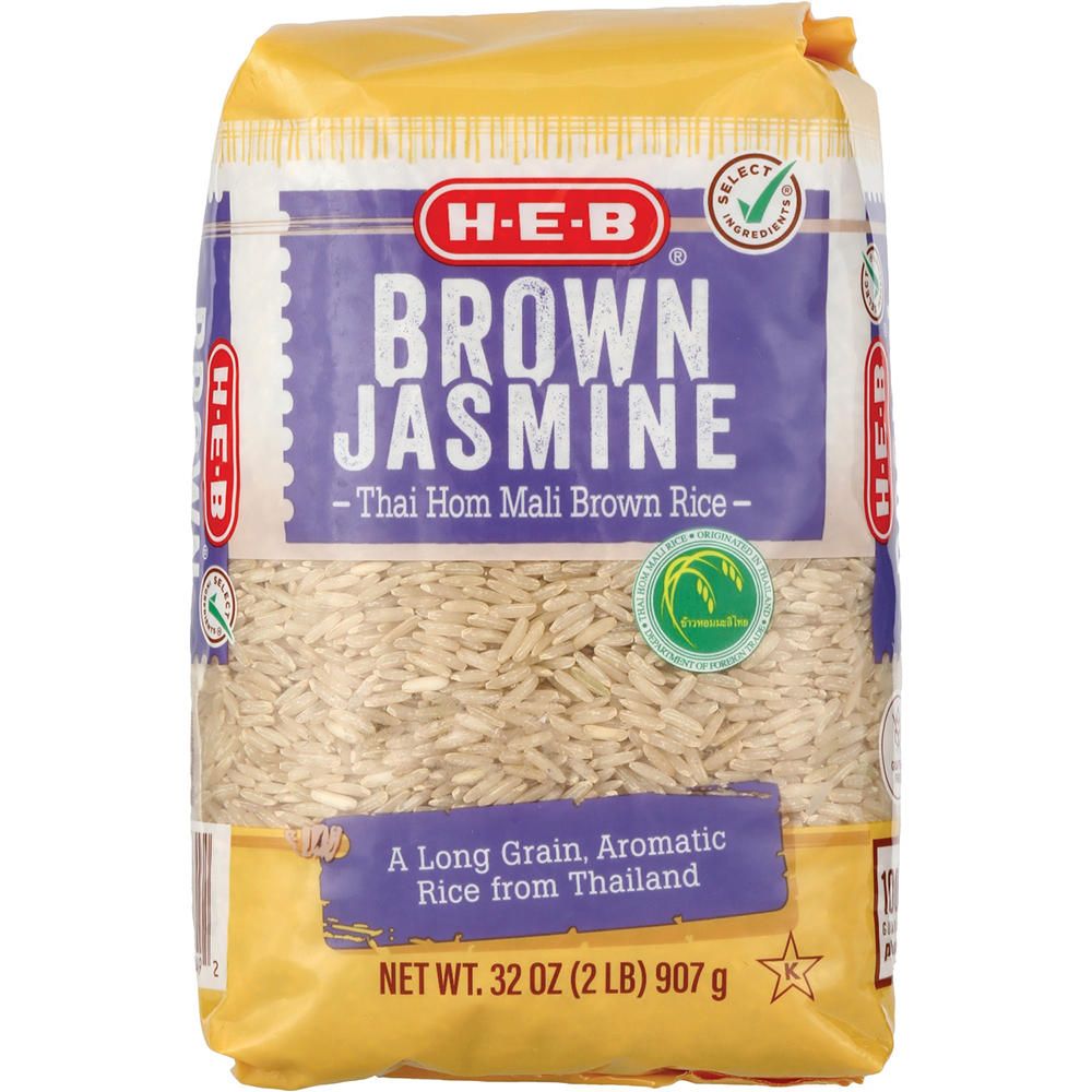 H-E-B Long Grain Brown Jasmine Rice, 2 lbs