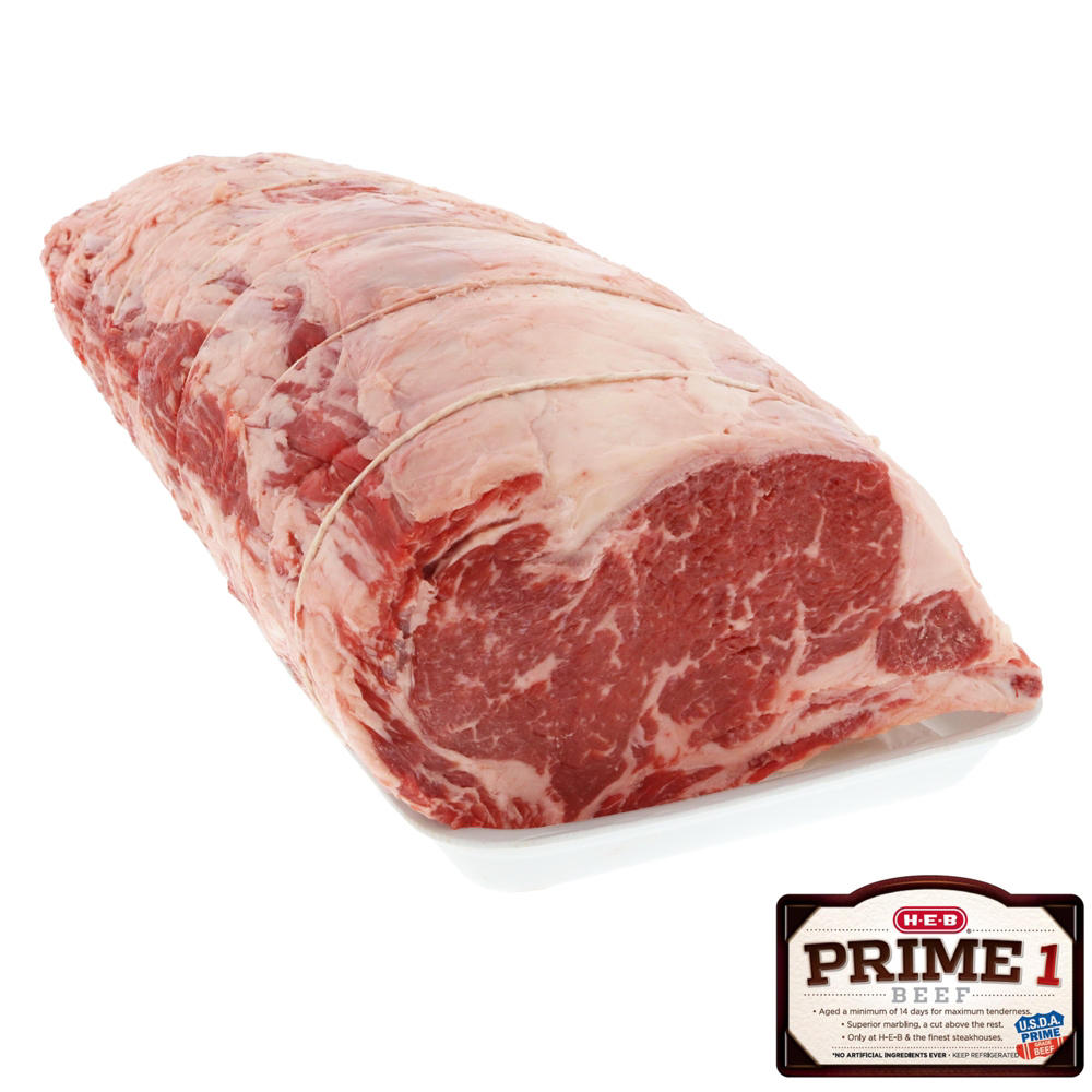H-E-B Prime 1 Beef Whole 7-Rib Ribeye Roast - Cut & Tied, Avg. 18.0 lbs