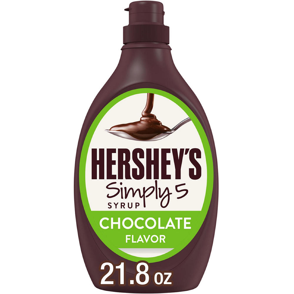 Hershey's Simply 5 Chocolate Syrup Bottle, 21.8 oz