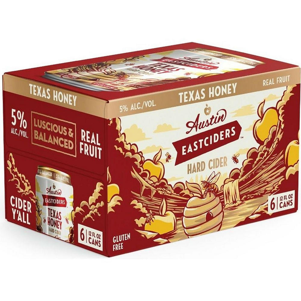 Austin Eastciders Texas Honey Cider 6 pk Cans, 12 oz