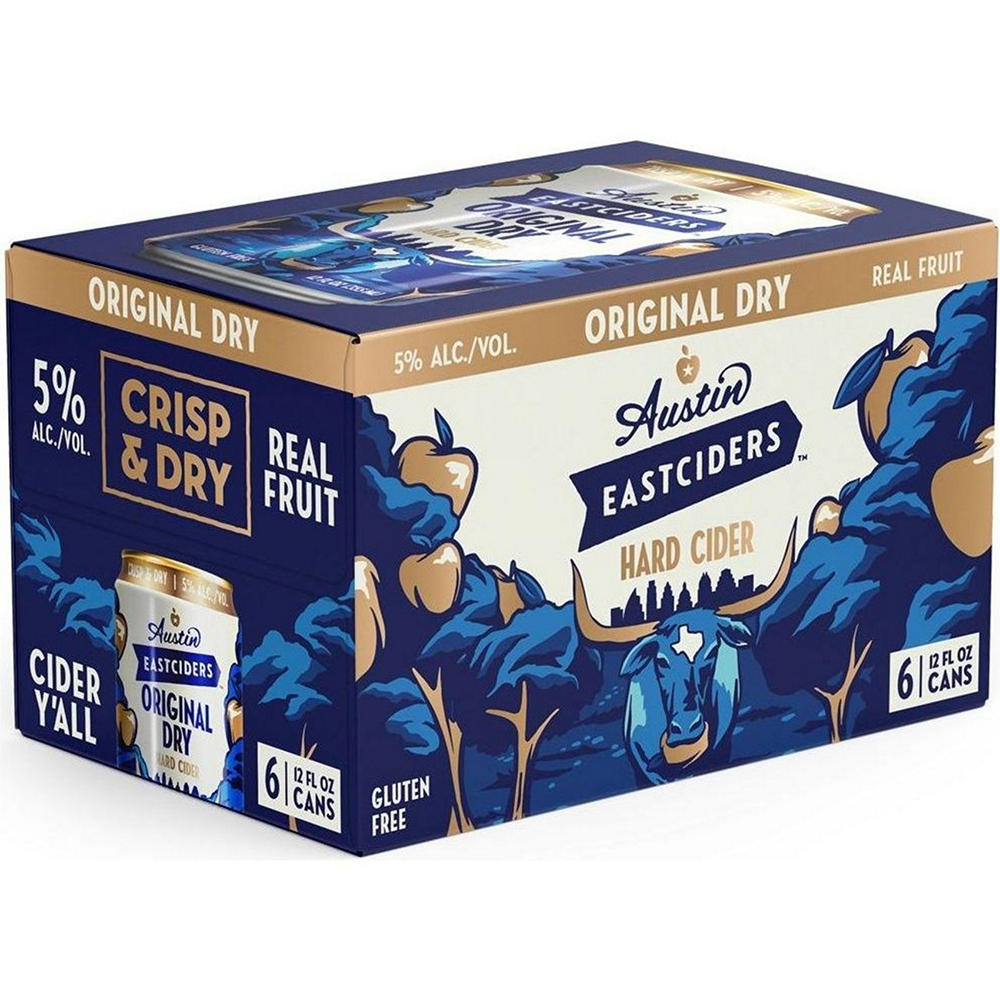 Austin Eastciders Original Dry Cider 6 pk Cans, 12 oz