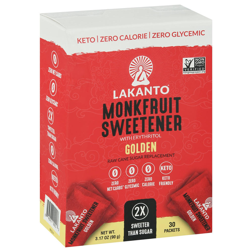 Lakanto Monkfruit Sweetener Stick, 3.17 oz