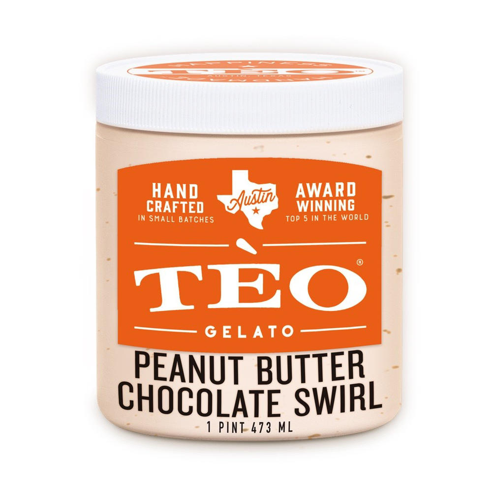 Tèo Peanut Butter Chocolate Swirl Gelato, 1 pt