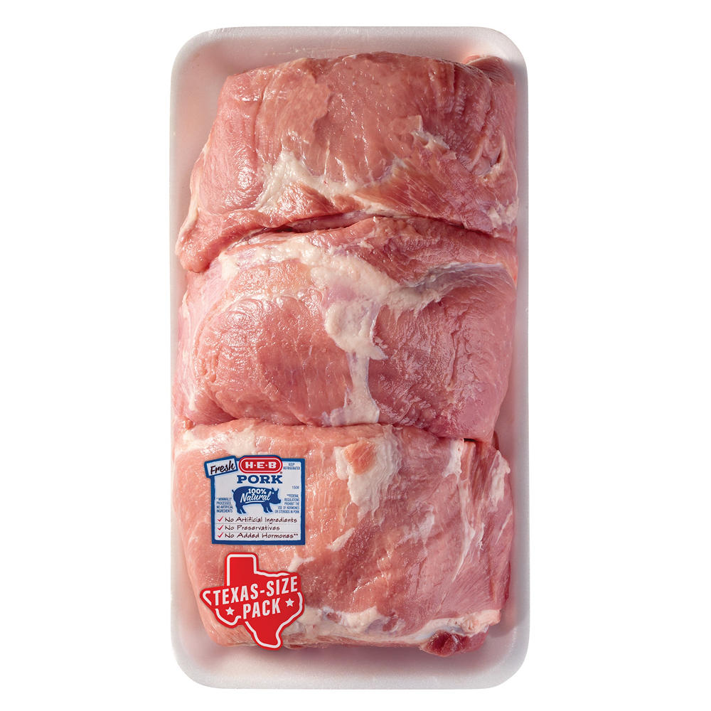 H-E-B Bone-in Sirloin Pork Roasts - Texas-Size Pack, Avg. 7.0 lbs