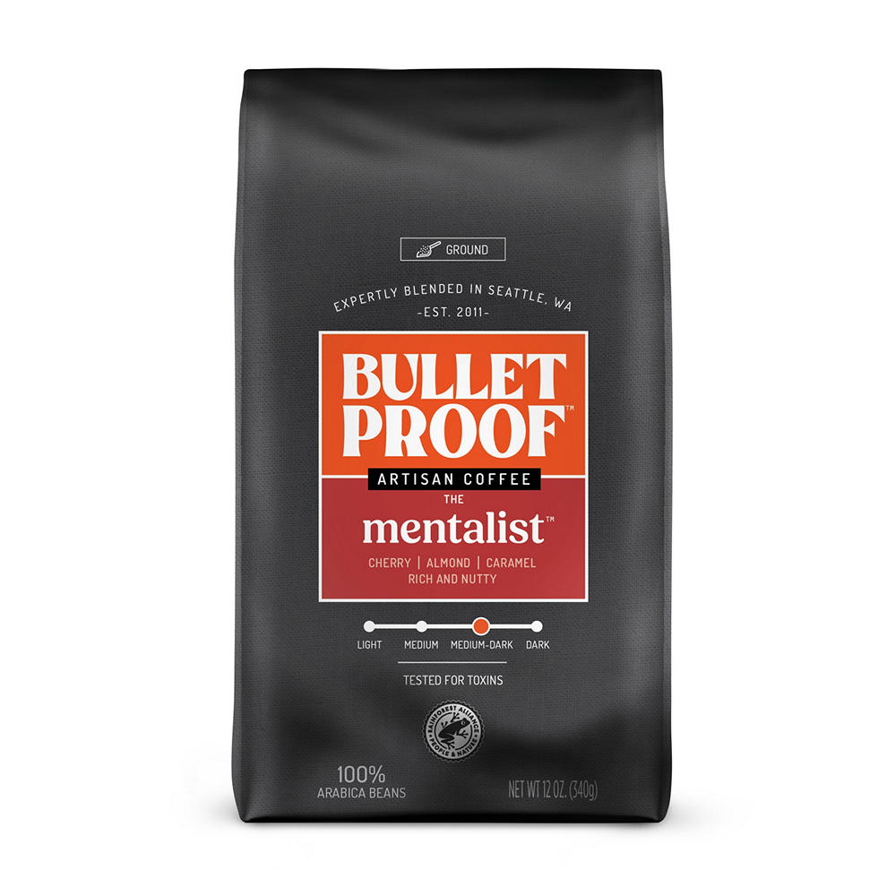 Bulletproof The Mentalist Medium-Dark Roast Ground Coffee, 12 oz