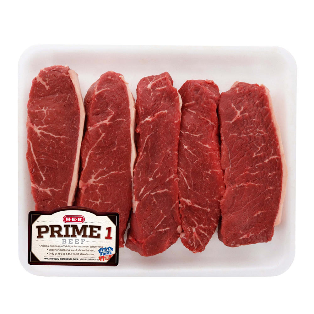 H-E-B Prime 1 Beef Petite Sirloin Steak Thick Value Pack, USDA Prime, Avg. 2.06 lbs