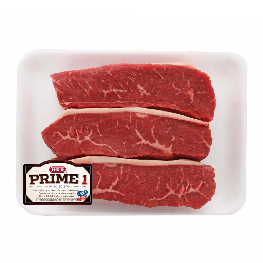 H-E-B Prime 1 Beef Petite Sirloin Steak Thick, USDA Prime, Avg. 1.01 lbs