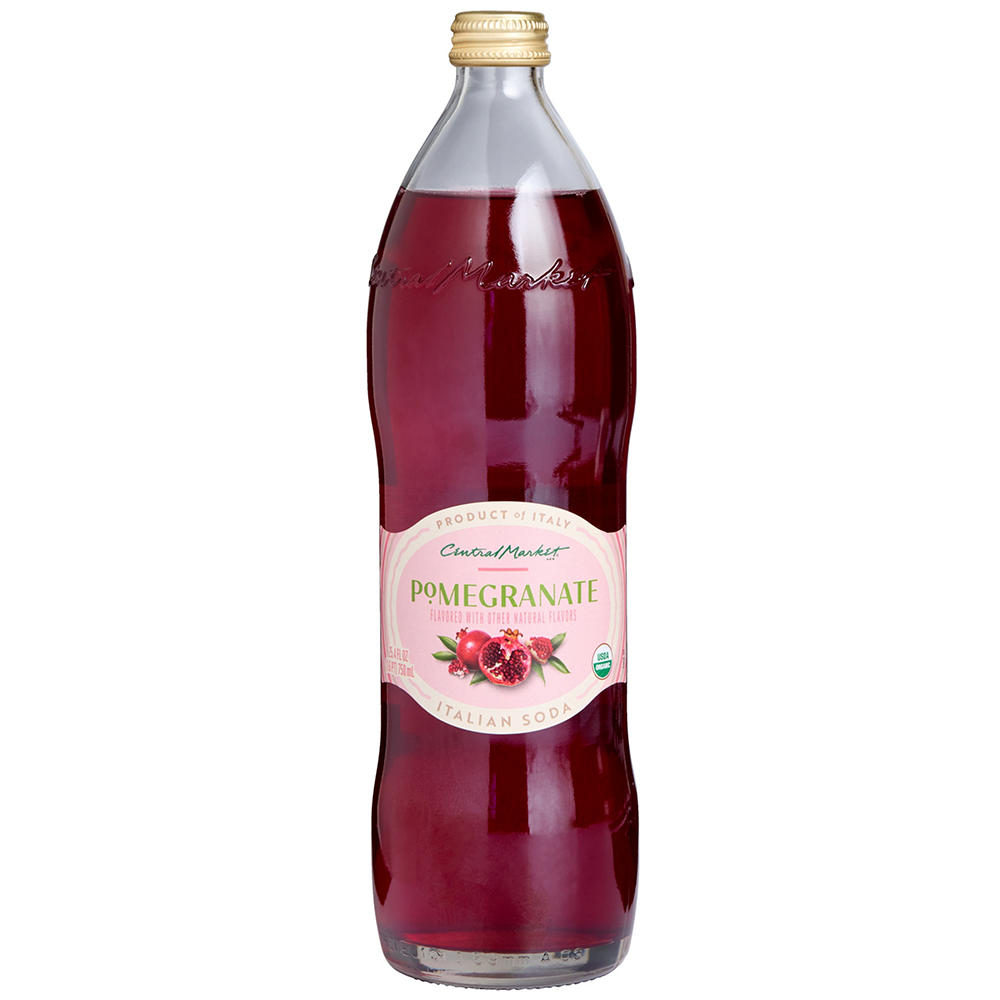 Central Market Pomegranate Organic Italian Soda, 25.4 oz