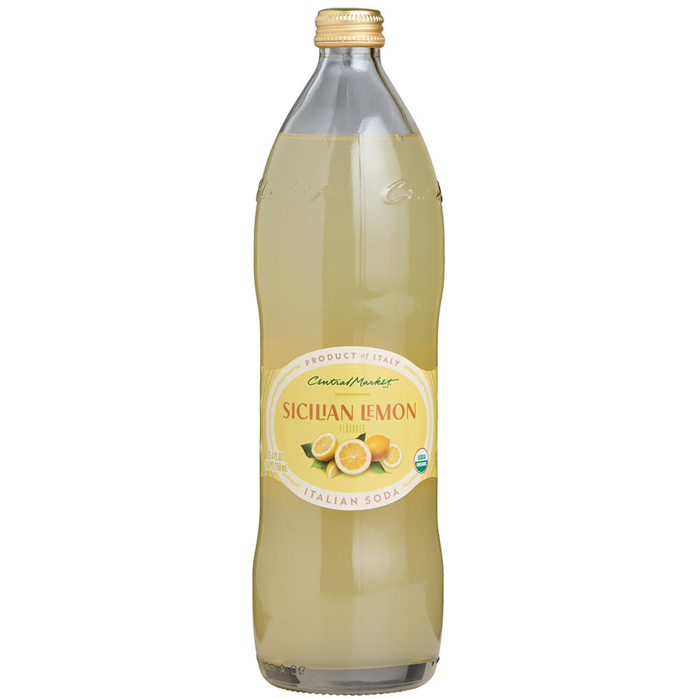 Central Market Sicilian Lemon Organic Italian Soda, 25.4 oz