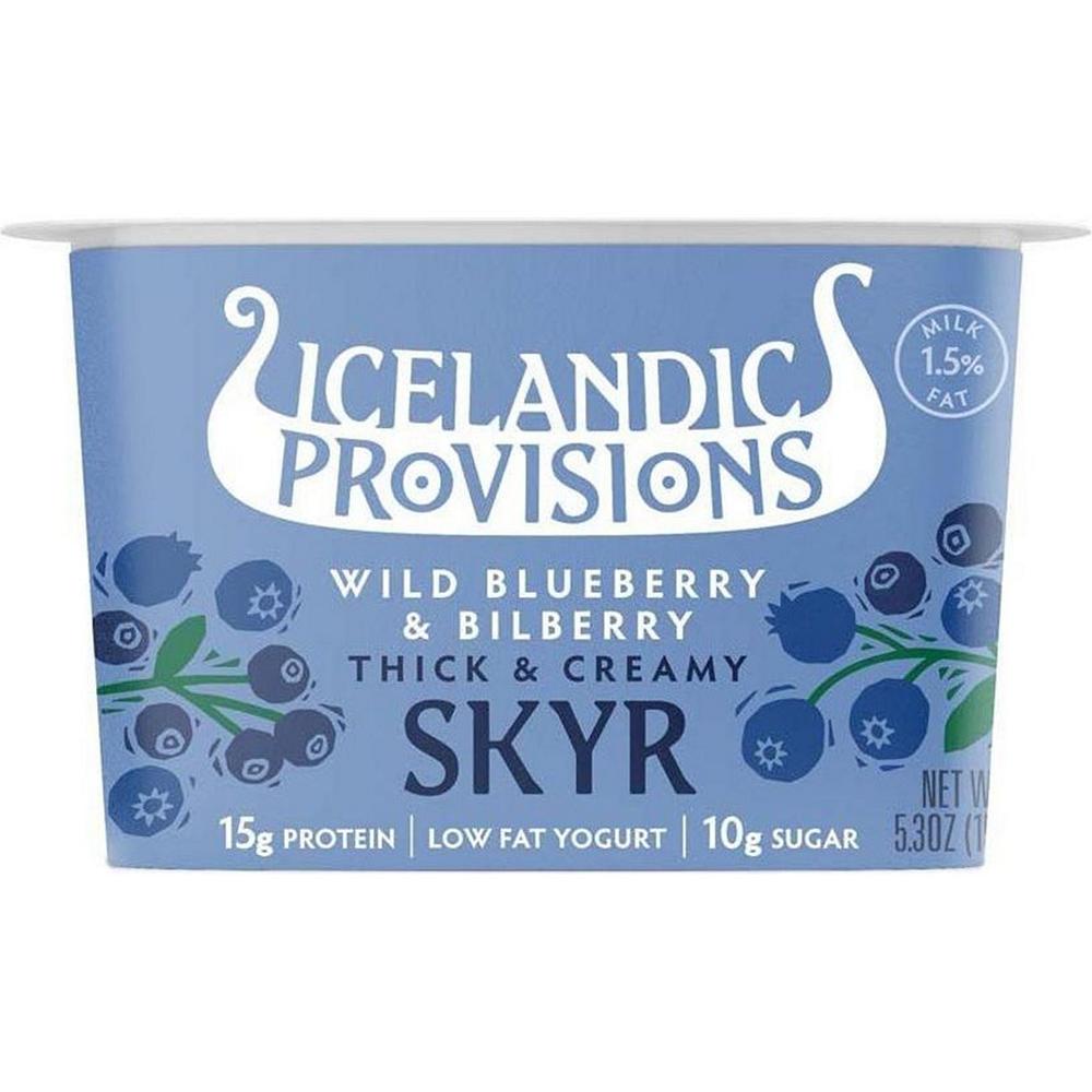 Icelandic Provisions 15g Protein Skyr - Wild Blueberry & Bilberry, 5.3 oz