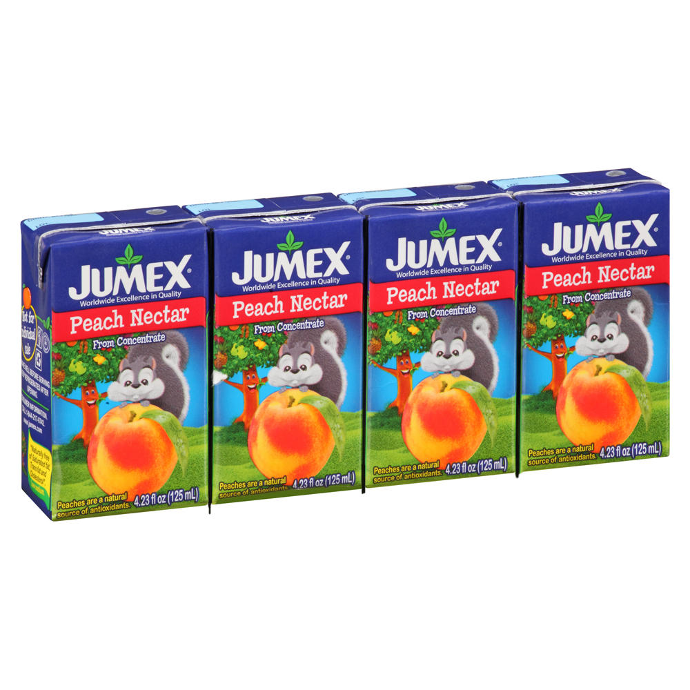 Jumex Peach Nectar 4 pk Boxes, 4.23 oz