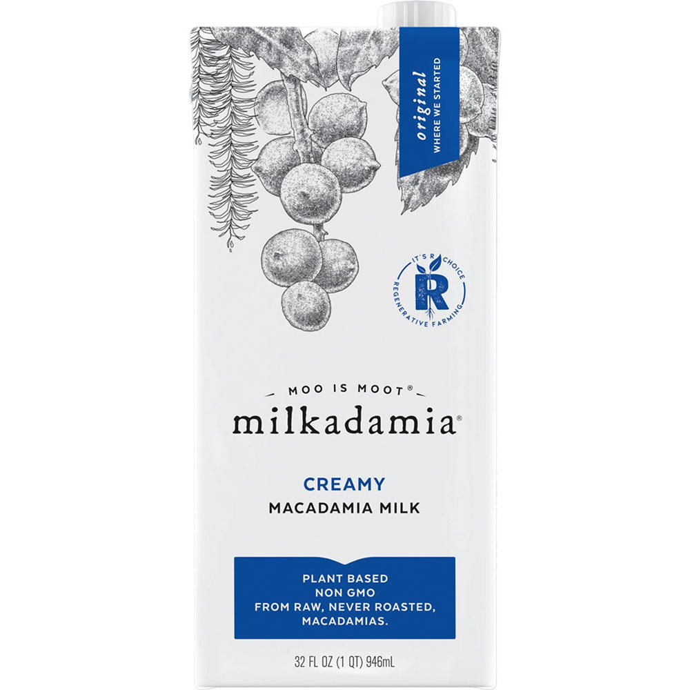 Milkadamia Creamy Lightly Sweetened Macadamia Milk, 32 oz
