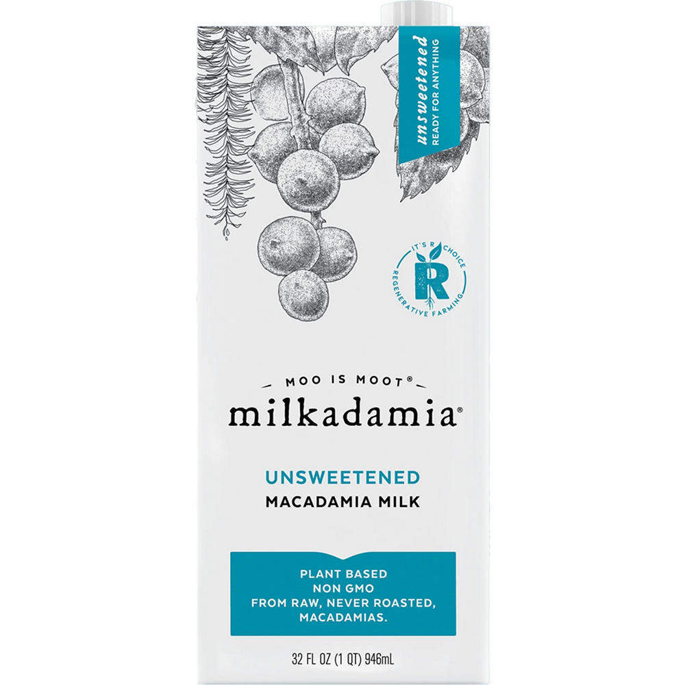 Milkadamia Unsweetened Macadamia Milk, 32 oz