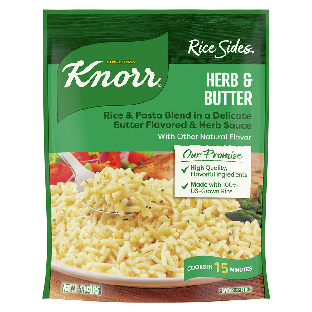 Knorr Rice Sides Herb & Butter Long Grain Rice and Vermicelli Pasta Blend, 5.4 oz
