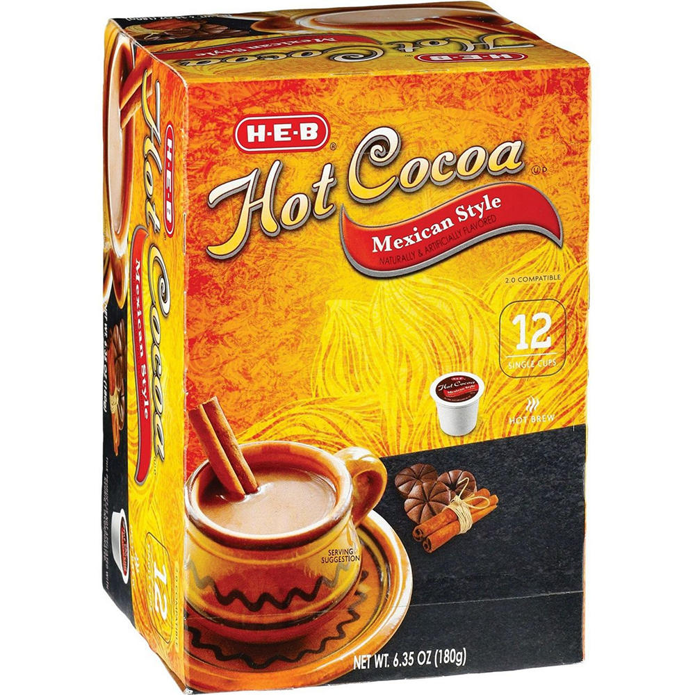 H-E-B Mexican Style Hot Cocoa Single Serve Cups, 12 ct