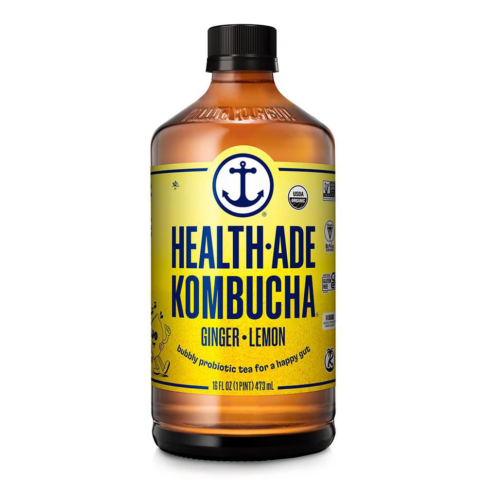Health-Ade Organic Kombucha - Ginger Lemon, 16 oz