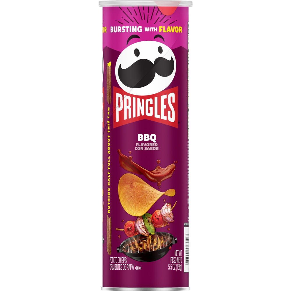 Pringles BBQ Potato Crisps Chips, 5.5 oz