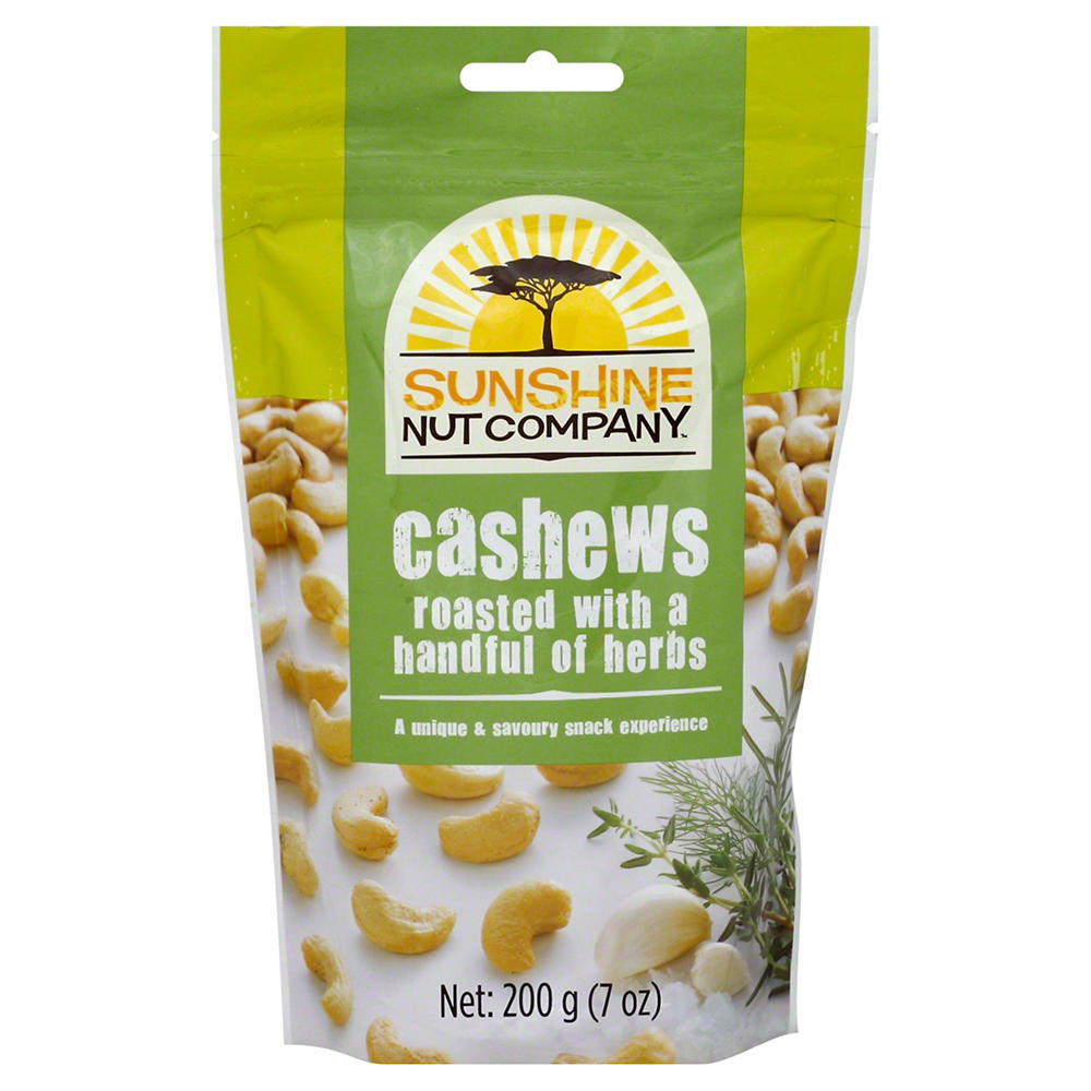Sunshine Nut Company Roasted Cashews with Herbs, 7 oz