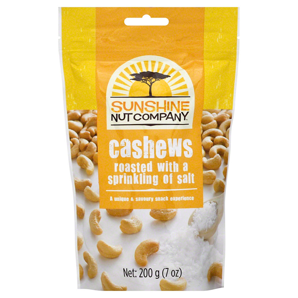 Sunshine Nut Company Salted Roasted Cashews, 7 oz