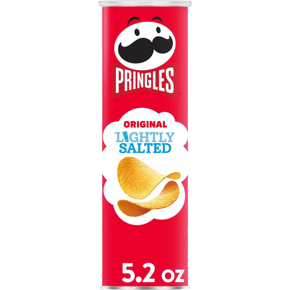 Pringles Lightly Salted Original Potato Crisps Chips, 5.2 oz