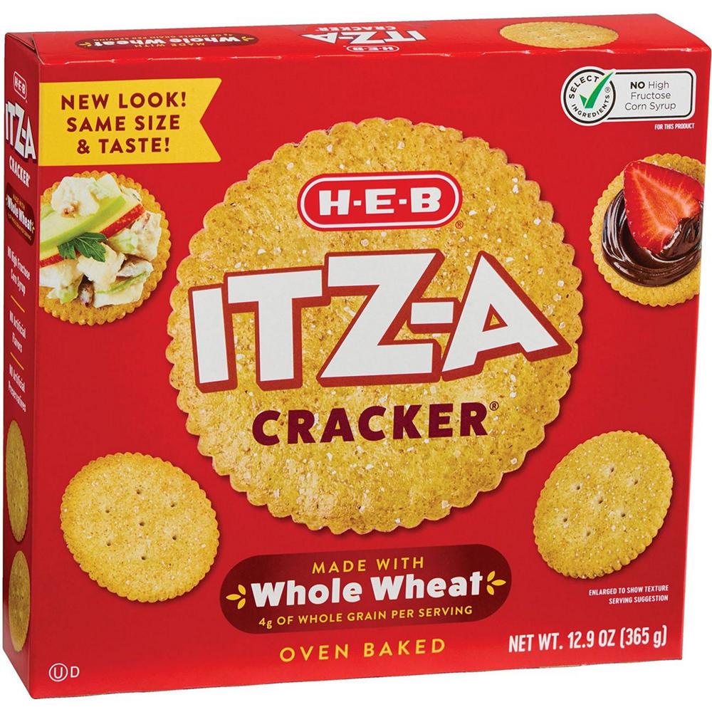 H-E-B Whole Wheat ITZ-A Crackers, 12.9 oz