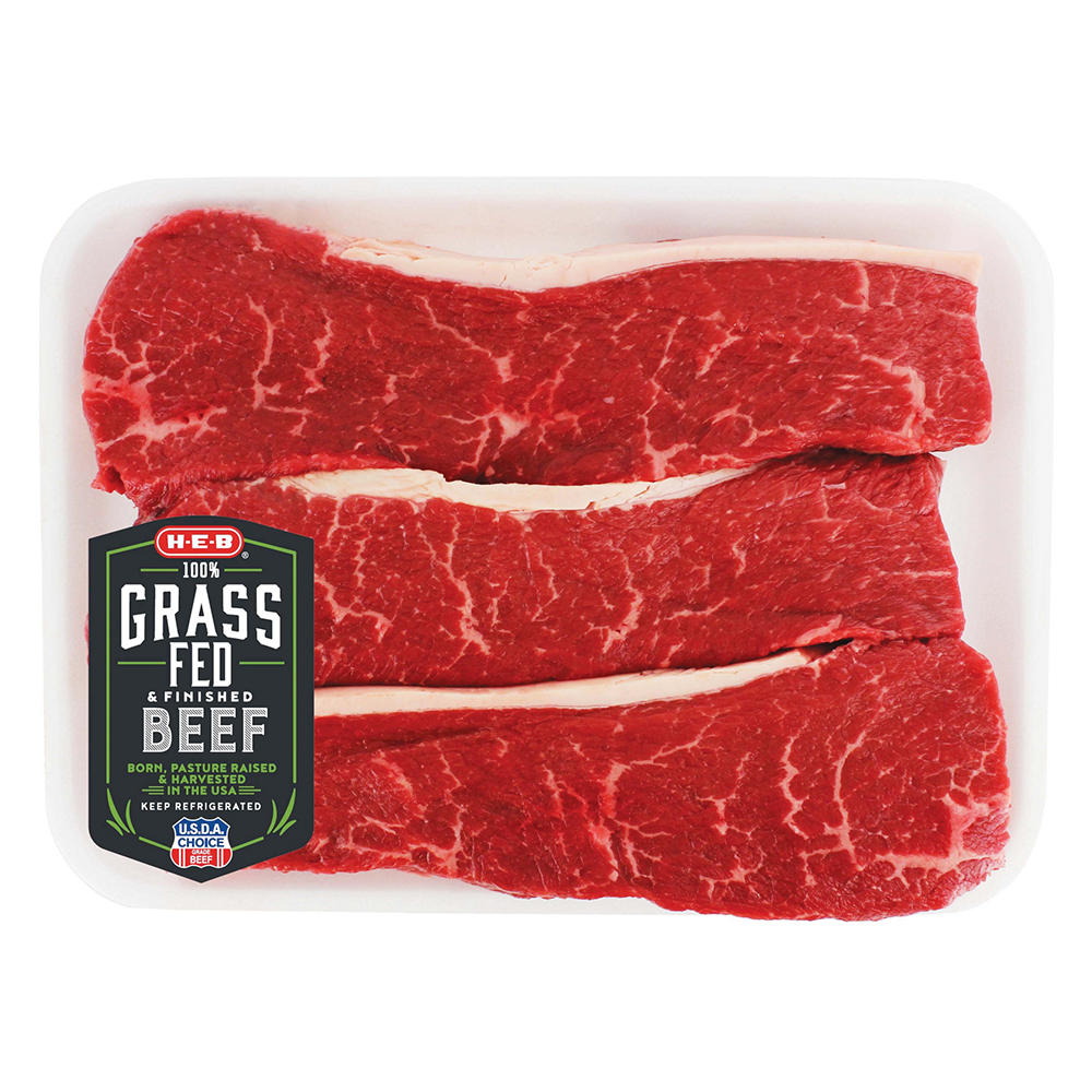 H-E-B Prime 1 Grass Fed Boneless Strips, Avg. 2.6 lbs