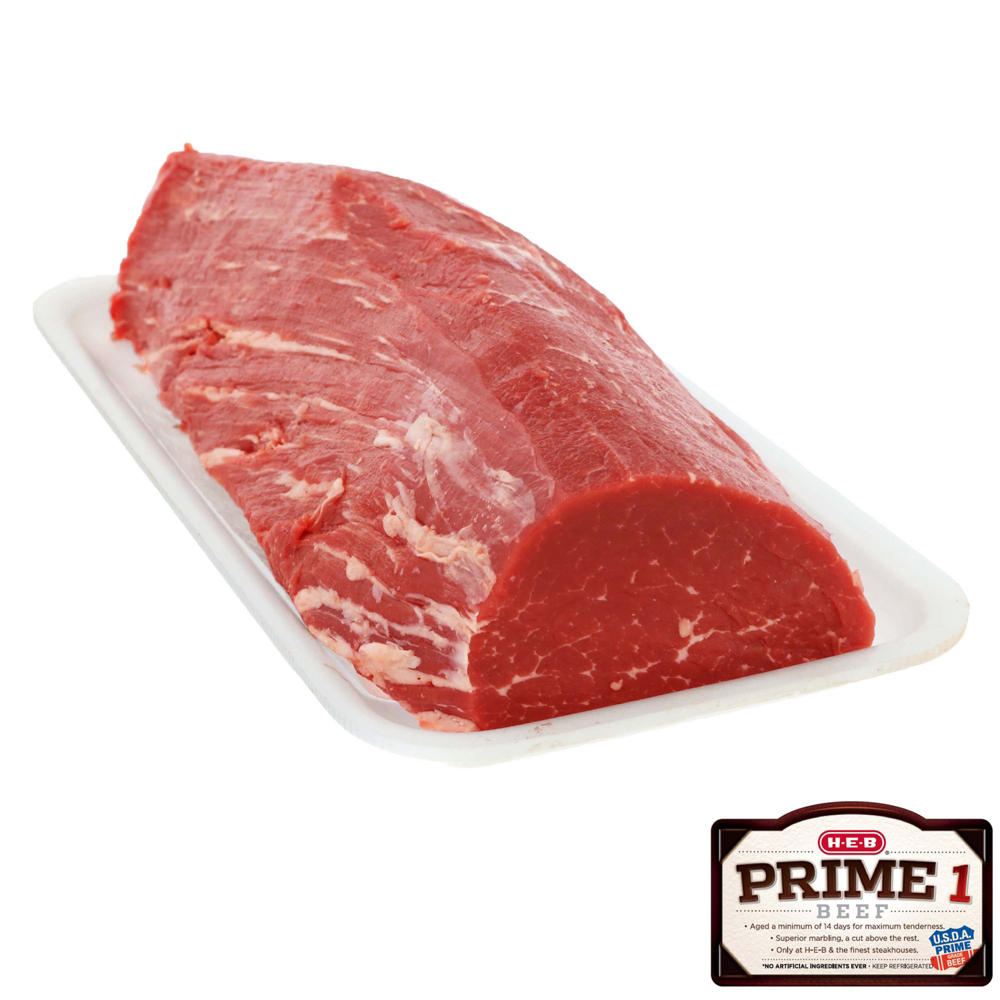 H-E-B Prime 1 Beef Whole Tenderloin, Avg. 4.5 lbs