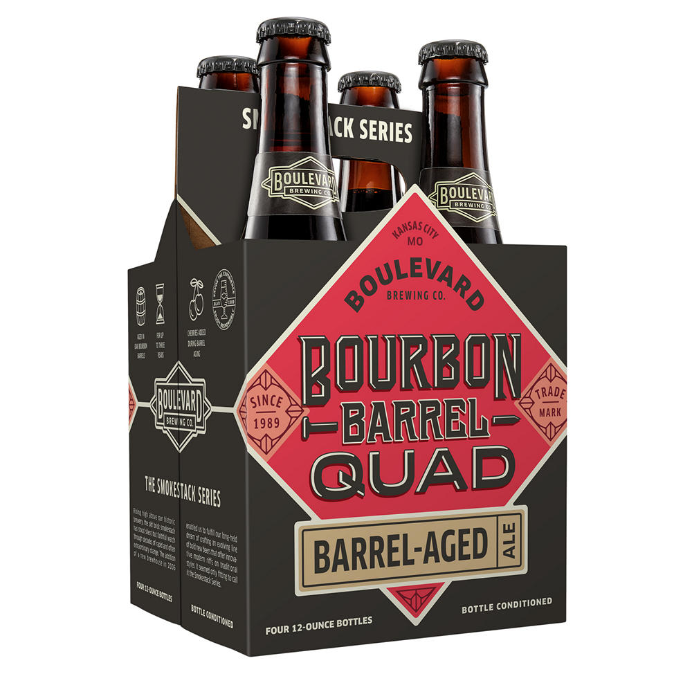 Boulevard Bourbon Barrel Quad Craft Beer 4 pk Bottles, 12 oz