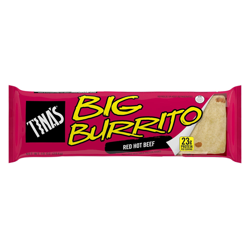 Tina's Red Hot Beef Big Burrito, 10 oz