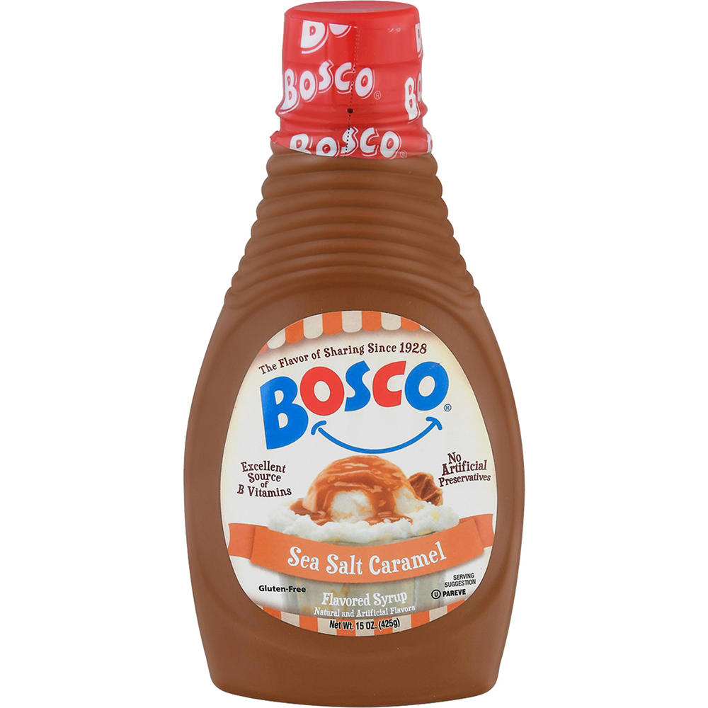 Bosco Kosher Sea Salt Caramel Syrup, 15 oz