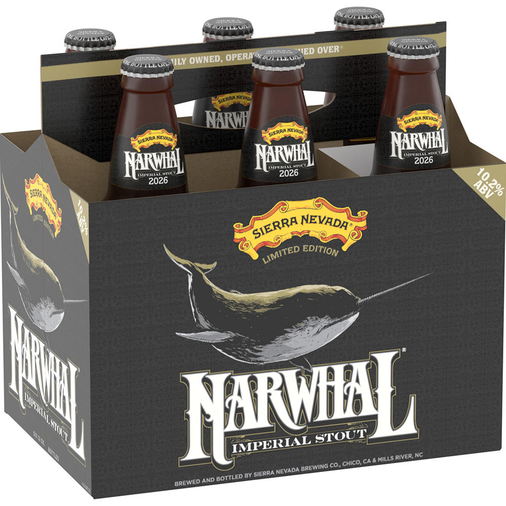 Sierra Nevada Narwhal Imperial Stout Craft Beer 6 pk Bottles, 11 oz