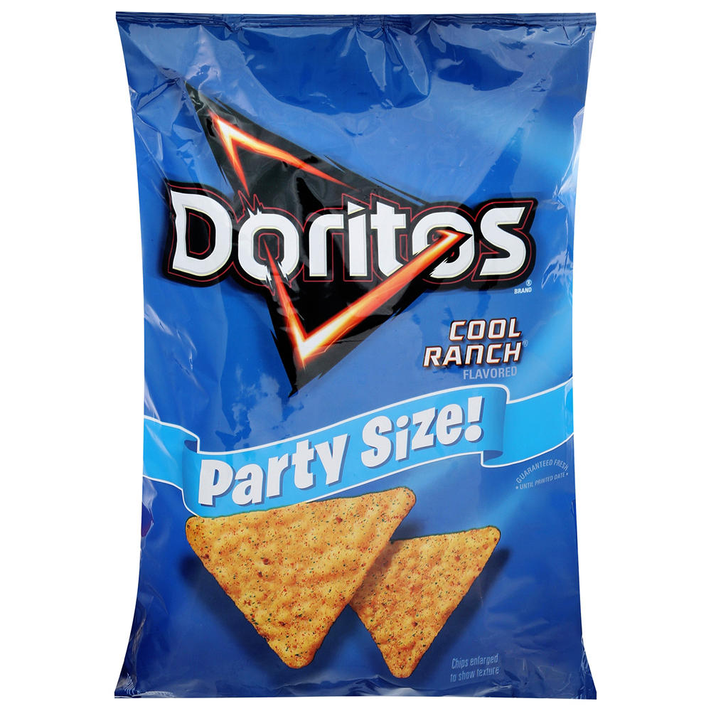 Doritos Cool Ranch Flavored Tortilla Chips - Party Size, 14.5 oz