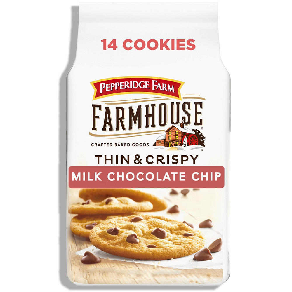 Pepperidge Farm Farmhouse Thin & Crispy Milk Chocolate Chip Cookies, 6.9 oz