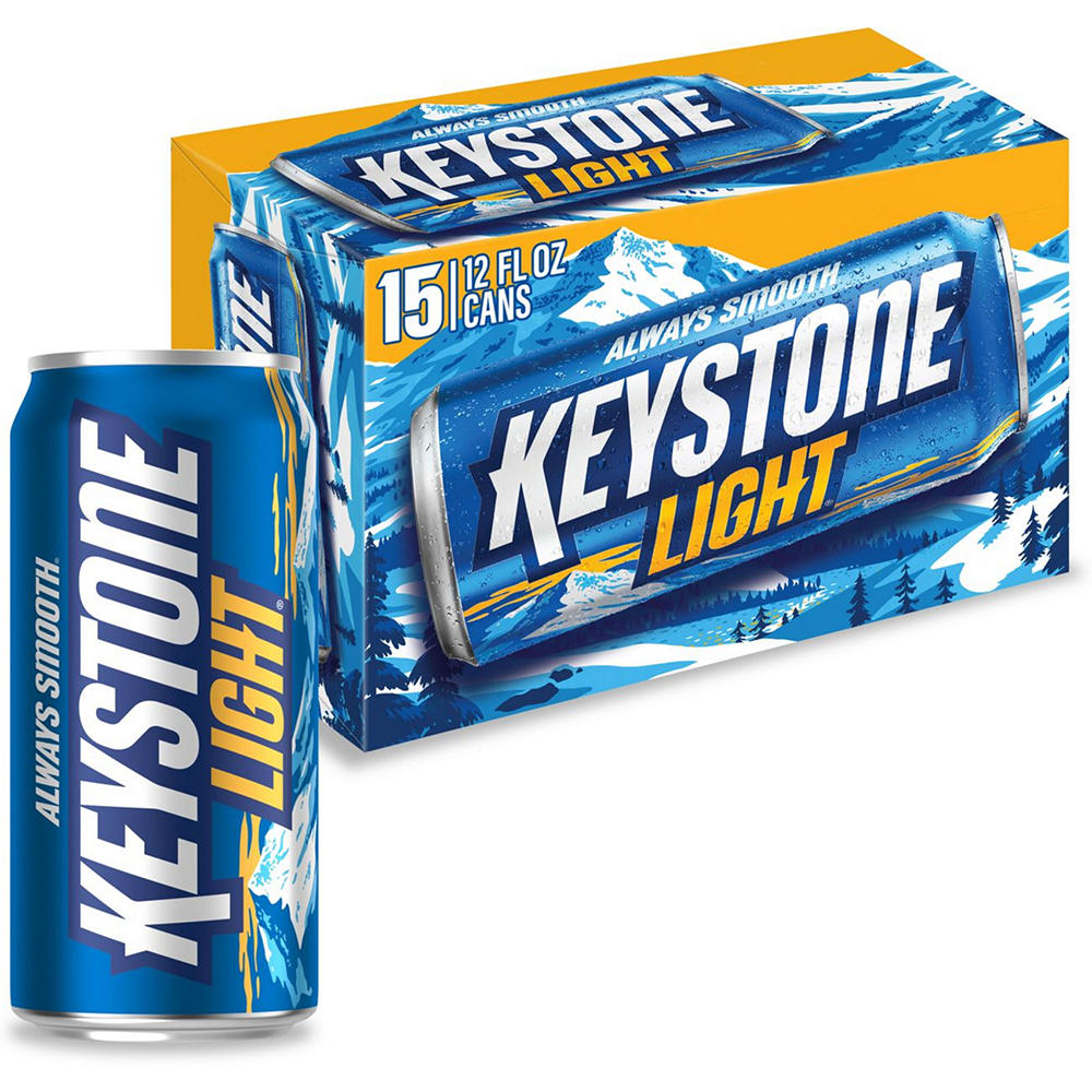 Keystone Light Cans Beer 15 pk Cans, 12 oz