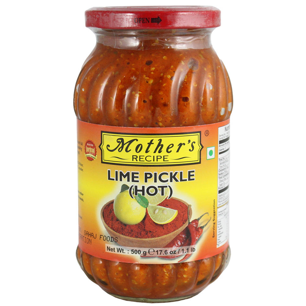 Mother's Recipe Hot Lime Pickle, 17.6 oz