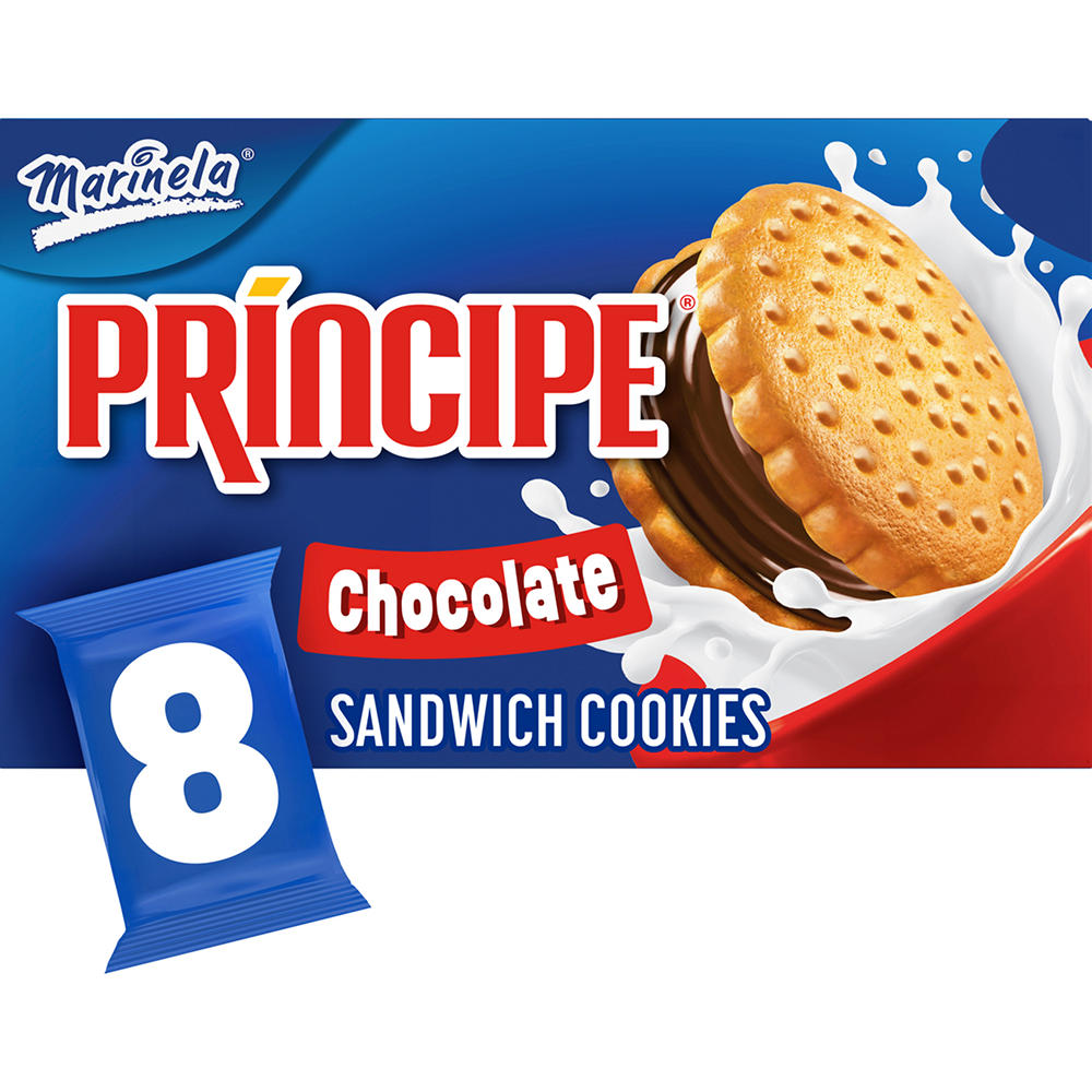 Marinela Principe Chocolate Filled Sandwich Cookies Snack Packs, 8 ct
