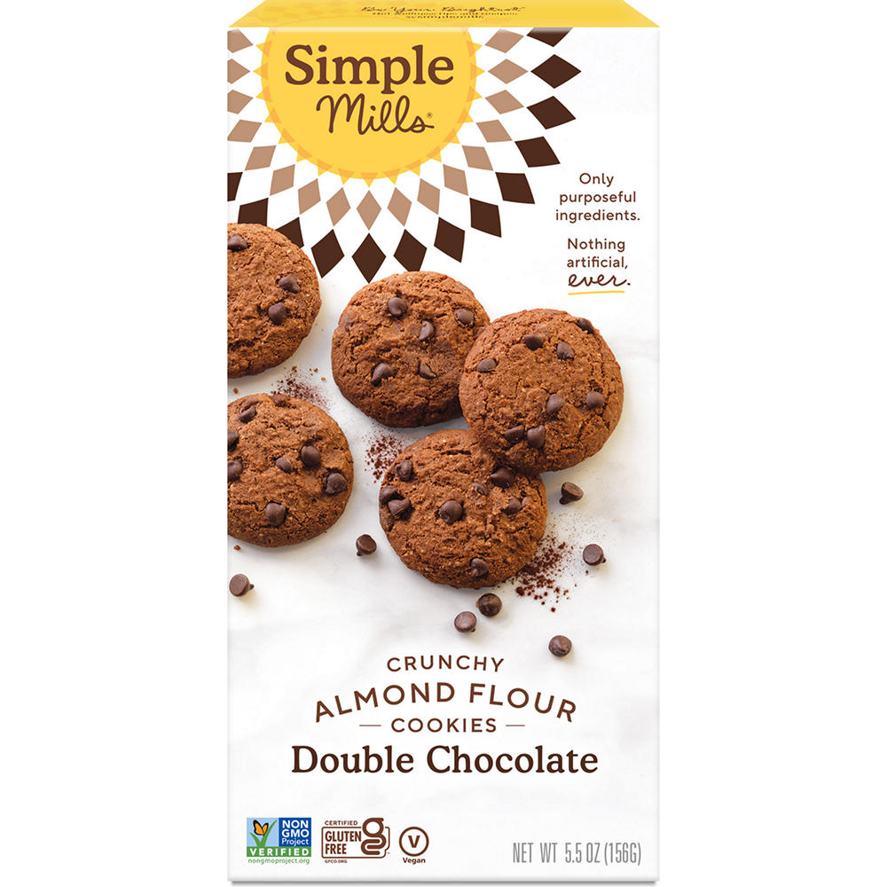Simple Mills Crunchy Almond Flour Double Chocolate Cookies, 5.5 oz