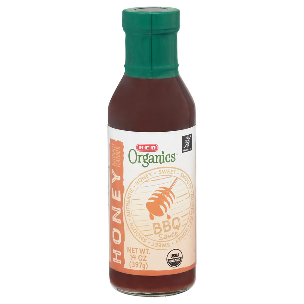 H-E-B Organics Honey BBQ Sauce, 14 oz