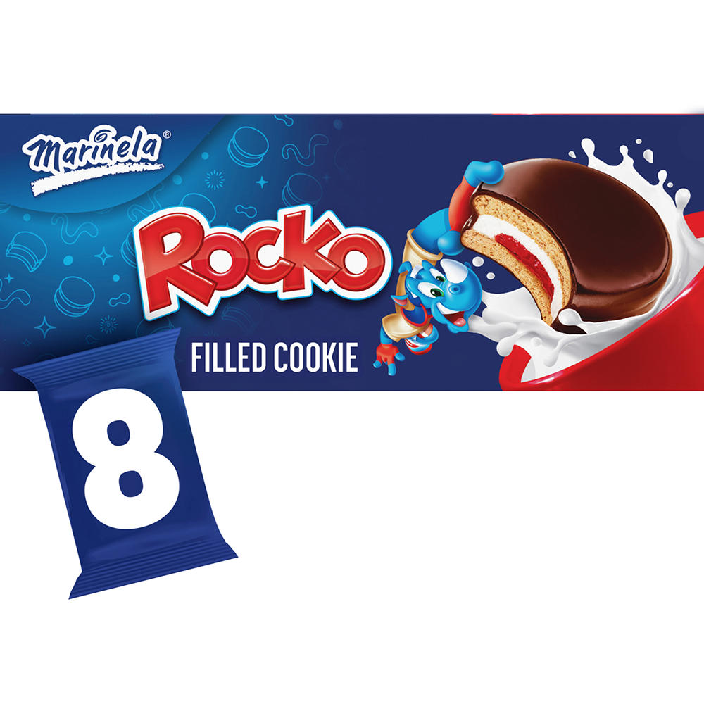 Marinela Rocko Strawberry & Marshmallow Filled Cookies Snack Packs, 8 ct